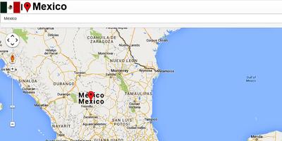 Mexico Taxco Map โปสเตอร์