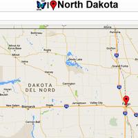 پوستر North Dakota Map