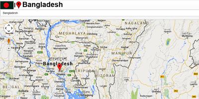 Poster Bangladesh Jessore Map