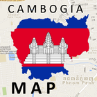 Cambodia Battambang Map ícone