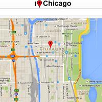 Chicago Map Affiche