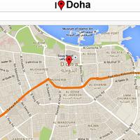 Doha Map Affiche