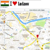 Lucknow map Affiche