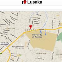 Lusaka Map पोस्टर