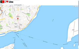 Lisbon map Affiche
