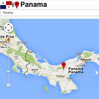 Panama City map Affiche