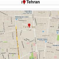 Tehran Map Affiche