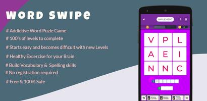 Word Puzzle - Word Swipe Game Cartaz