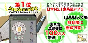 家系図アプリ by 名字由来net 戦国江戸時代とつながる