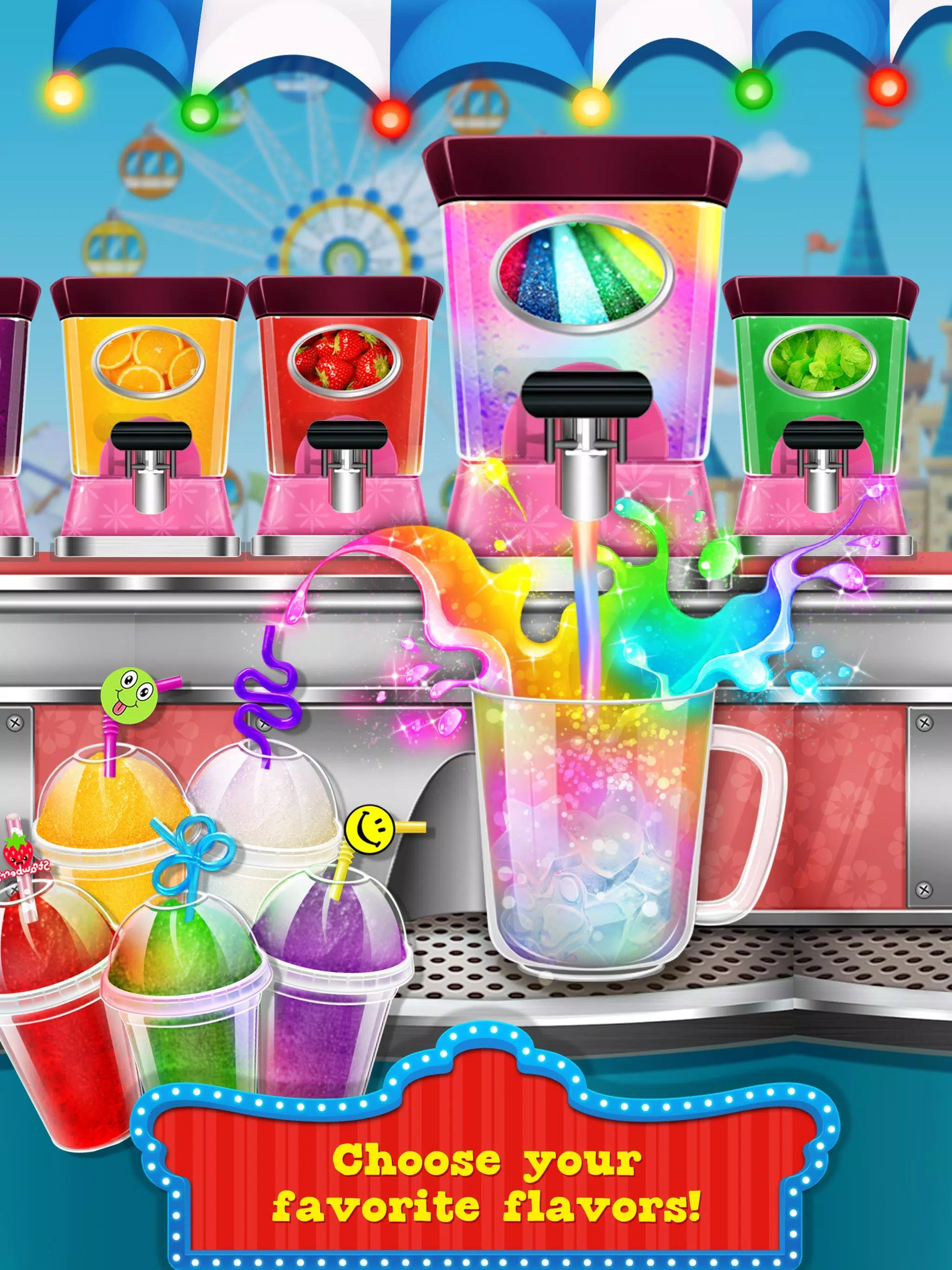 Dessert Slushy Maker Food Cooking Game - make candy drink for ice cream  soda making salon!