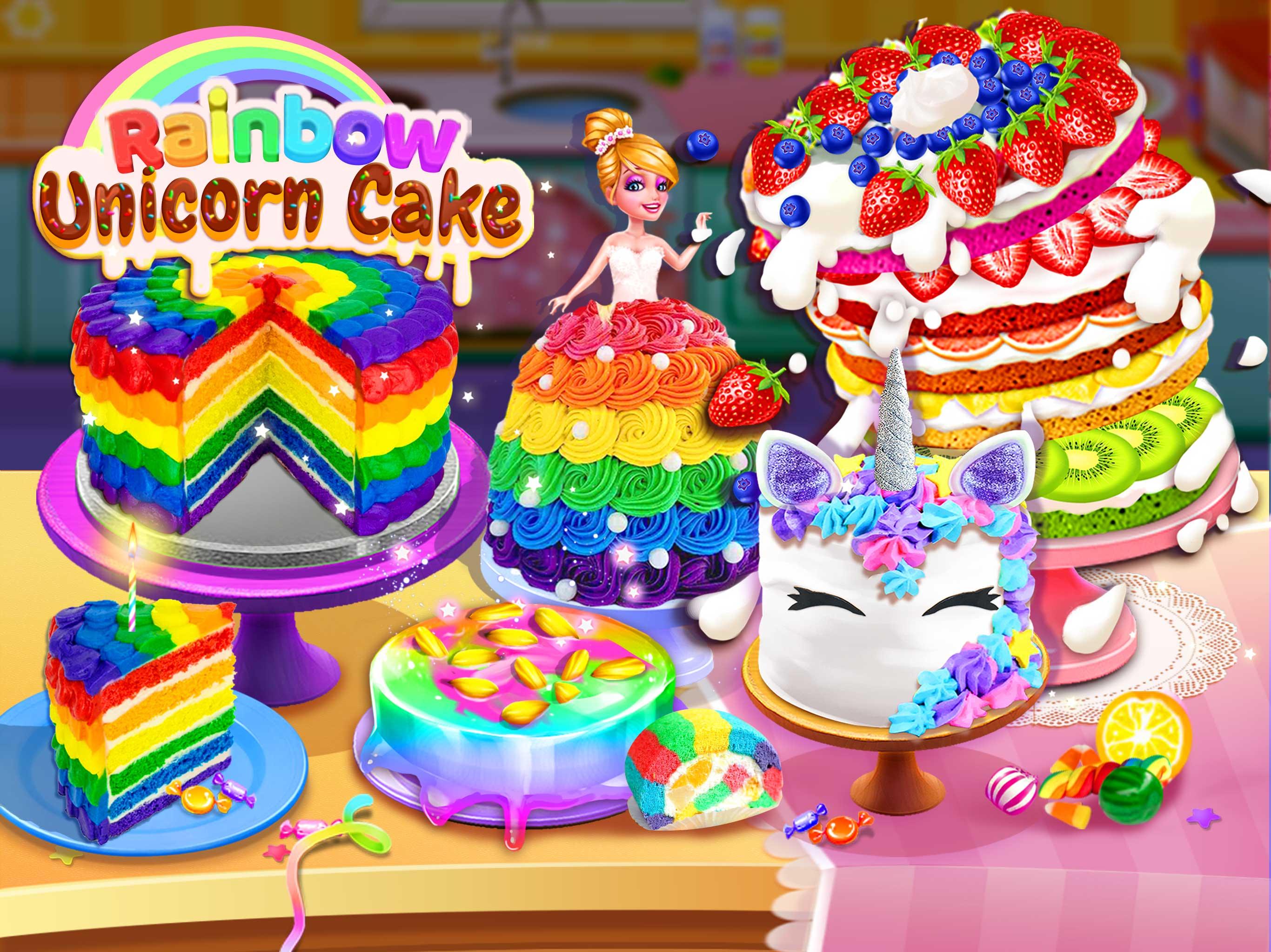 Rainbow Unicorn Cake Maker: Free Cooking Games APK 1.2 Download for