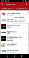 Stations de radio de musique Reggae capture d'écran 1