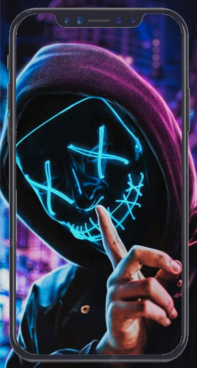 Neon Hacker Mask Wallpaper APK for Android Download