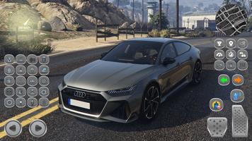 RS7 Driving Audi Simulator الملصق