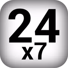 24 Hours 7 Days Timetable Icon