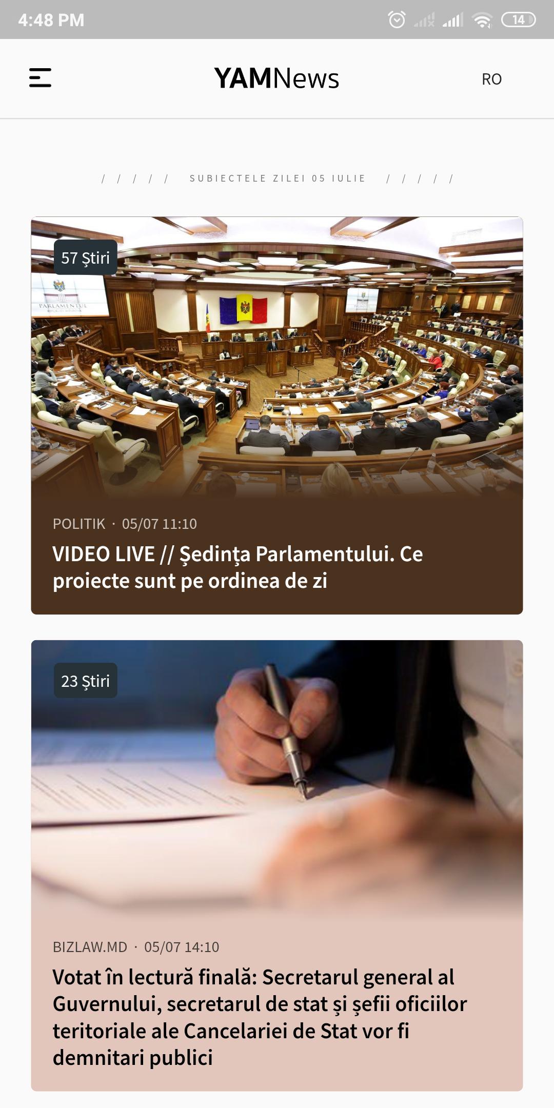 Yamnews Ultimele știri și Subiecte Din Moldova Pour Android
