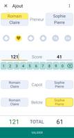Belote Score capture d'écran 1