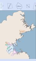Massachusetts Map Puzzle Affiche