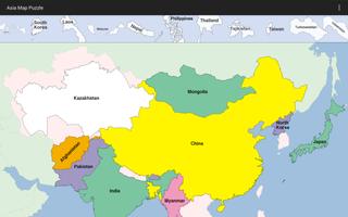 Asia Map Puzzle capture d'écran 3