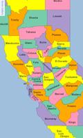 California Map Puzzle Affiche