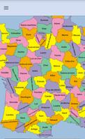 France Departments Map Puzzle постер