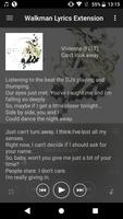 Walkman Lyrics Extension 포스터