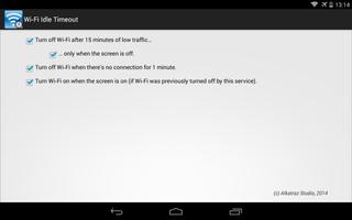 Wi-Fi Idle Timeout Screenshot 1