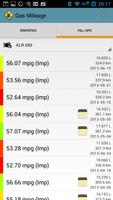 Gas Mileage تصوير الشاشة 2