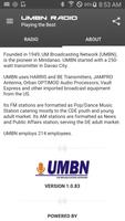UMBN Radio capture d'écran 2