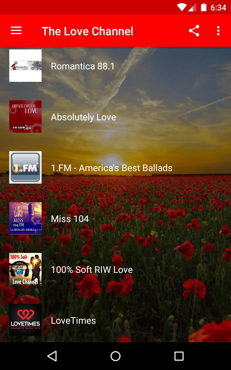 Love Radio Android. Channel in Love. Love channel