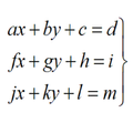 Sistema de ecuaciones 3x3