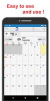 Calendar (Simple) Simple and easy-to-use calendar! Ekran Görüntüsü 1