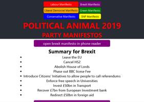Brexit Election Manifestos - P Affiche
