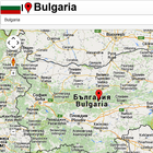 Bulgaria map icône