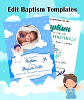 Baptism invitation maker پوسٹر