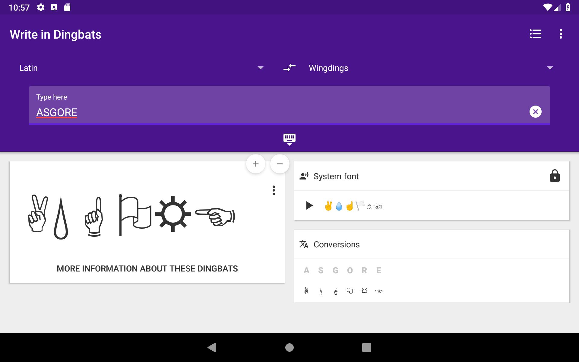 Gaster Dingbats Wingdings Translator Keyboard For Android Apk