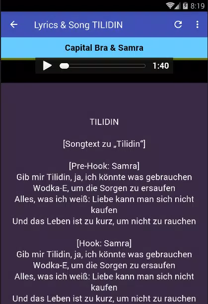 Capital bra ||TILIDIN|| Music & Lyrics APK for Android Download