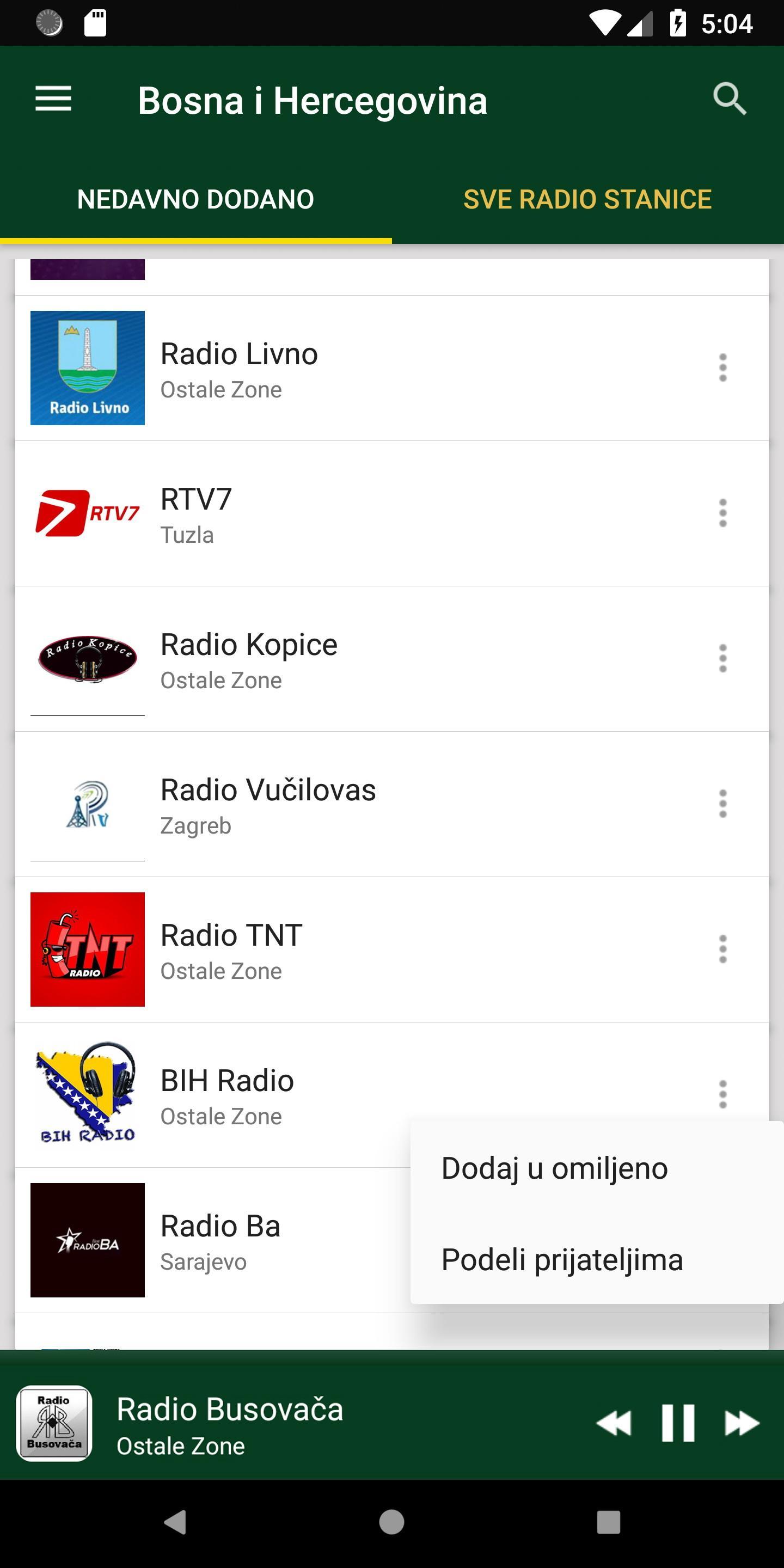 Bosna i Hercegovina Radio Stanice APK pour Android Télécharger