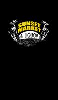 Sunset market and Liquor الملصق
