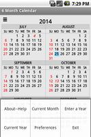 Six Month Calendar capture d'écran 1