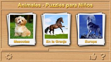 Animales - Puzzles para niños Poster