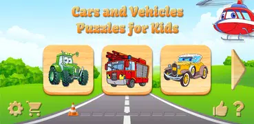 子供のための車とトラックのパズルゲーム