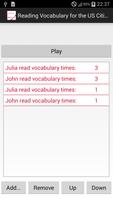 Reading Vocab for Civics Test poster