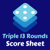 Triple 13 Rounds Score Sheet APK
