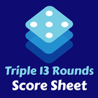 Triple 13 Rounds Score Sheet icône