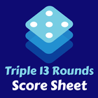 Triple 13 Rounds Score Sheet simgesi