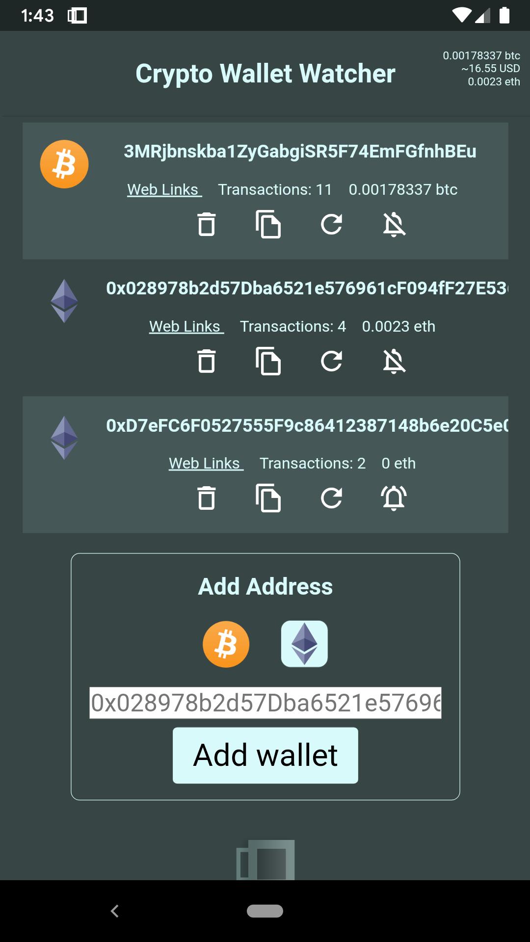 Crypto Wallet Watcher for Android - APK Download