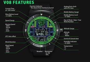 V08 WatchFace for Android Wear poster