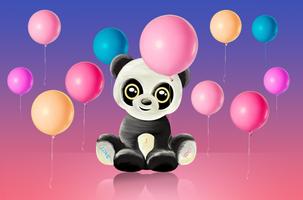 Valentine's Panda Affiche