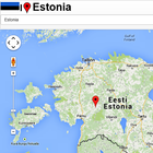 Estonia map icône